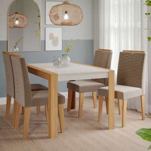 Mesa Para Sala De Jantar Com 4 Cadeiras Grace/Clarice-Cimol