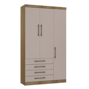 Guarda Roupa Casal Sairi 3 Portas E 4 Gavetas -