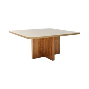 Mesa Quadrada Imola Com Vidro Metalizado 1,35m -