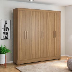 Guarda Roupa Casal Pratico 6 Portas E 3 Gavetas -
