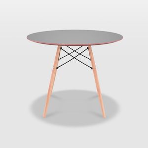 Mesa Redonda Eames Livia Com Tampo Em Mdf 1,10m -