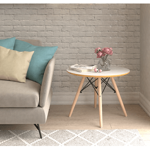 Mesa Redonda Eames Eliana Com Tampo Em Mdf -