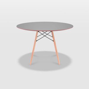 Mesa Redonda Eames Livia Com Tampo Em Mdf 90cm -
