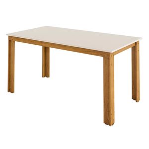 Mesa Retangular Lindy Com Tampo De Madeira 1,50x80cm -