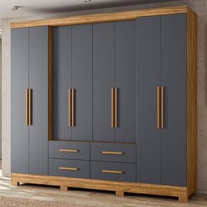Guarda Roupa Casal New 8 Portas E 4 Gavetas -
