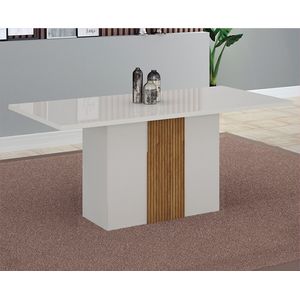 Mesa Retangular Winter Com Vidro Off 1,60m -