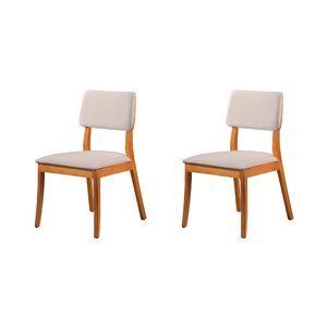 Conjunto Com 2 Cadeiras Florença Encosto Estofado Linho 2015 -