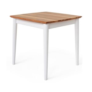 Mesa Quadrada Deise Com Tampo De Madeira (80x80cm) -
