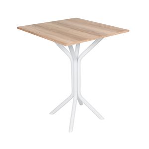 Mesa Quadrada Nanda Com Tampo Bp (68x68cm) -