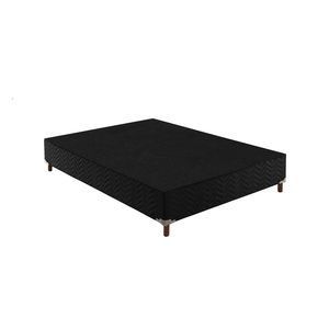 Box Casal Sleep Black Poliéster (1,38x1,88x42cm) -