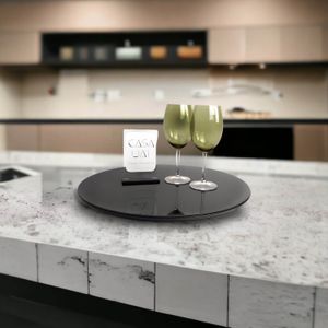 Prato Giratório Para Mesa Com Vidro 60cm -
