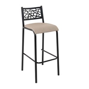 Conjunto Com 2 Banquetas Bonnye Linho Bege -