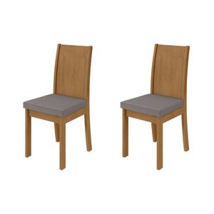 Conjunto Com 2 Cadeiras Athenas Veludo 368 Cappucino -