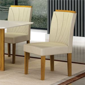 Conjunto Com 2 Cadeiras Lorena Linho 39 Cinza -