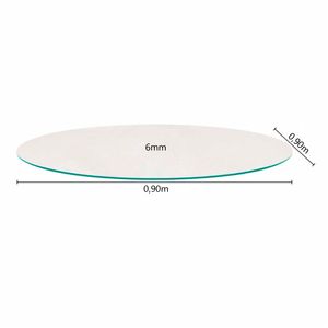 Vidro Para Mesa Redonda (90x90x6cm) -