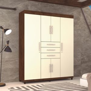 Guarda Roupa Casal Taurus 6 Portas E 3 Gavetas Com Chave -