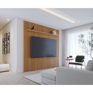 Painel Ripado Niagara Com 1 Prateleira 2,40x2,50m -