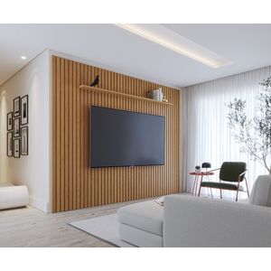 Painel Ripado Niagara Com 1 Prateleira 2,40x3,04m -