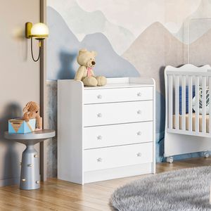 Cômoda Infantil 252391 Com 4 Gavetas E Trocador -