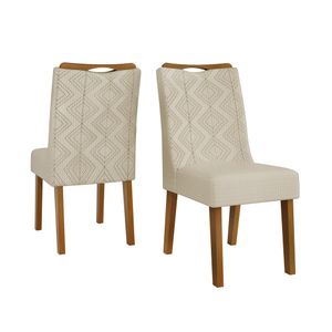Conjunto Com 2 Cadeiras Stella Linho Mate -