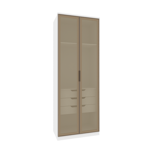 Módulo Viena Com Vidro Reflecta 2 Portas E 3 Gavetas 84cm -