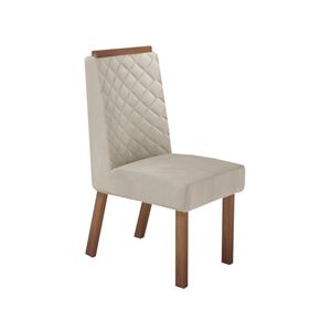Conjunto Com 2 Cadeiras Vigor Veludo 3001 Bege -
