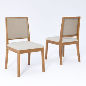 Conjunto Com 2 Cadeiras Buriti Linho Cru -