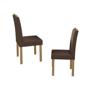Conjunto Com 2 Cadeiras Lorraine Veludo D205 Prata -