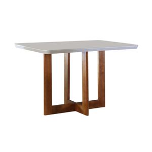 Mesa Retangular Talia Com Vidro Grafite 1,20m -