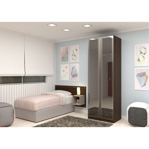 Módulo Fort Com Vidro 2 Portas E 3 Gavetas 80cm -