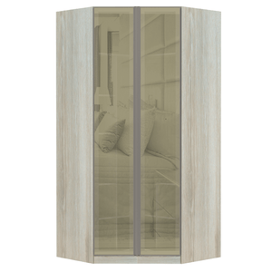 Módulo Closet Horizonte Com Vidro 2 Portas E 3 Gavetas 1,11m -