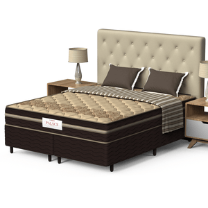 Colchão + Box Queen Palace Black Com Molas Prolastic (1,58x1,98x63cm) -
