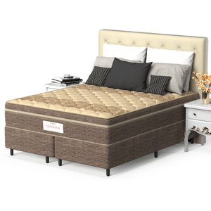 Colchão + Box Queen Outback Com Molas Ensacadas (1,58x1,98x71cm) -