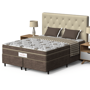 Colchão + Box King Palace Black Com Molas Prolastic (1,93x2,03x60cm) -