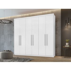 Guarda Roupa Casal Floresta 6 Portas 5 Gavetas -