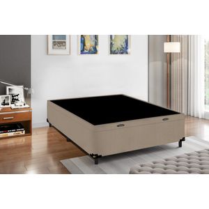 Cama Box Baú Casal Taurus Em Sued (1,38x1,88x44cm) -
