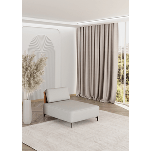 Sofá Modular Dream Box Em Chenille Bege E Corino Durango 0,80x1,35m -