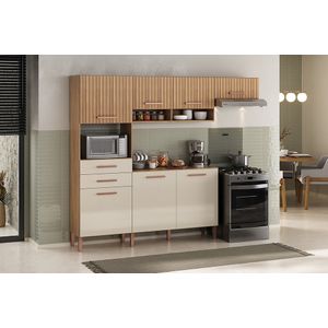 Cozinha Compacta Sônia Com Balcão 7 Portas 2 Gavetas -