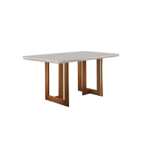 Mesa Retangular Talia Com Vidro Grafite 1,80m -