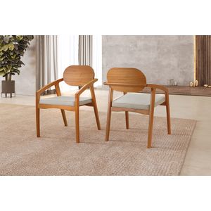 Poltrona Maya Encosto Laminado Linho 244 Bege -