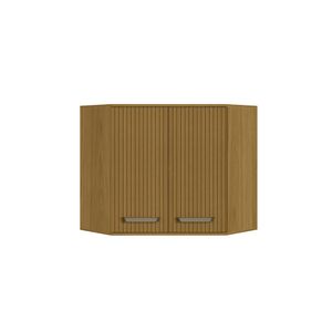 Armário Canto Diagonal Criare 2 Portas Ripadas 3d 80cm -