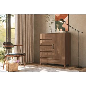 Cômoda Fit 1 Porta E 4 Gavetas -