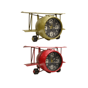 Kit Com 02 Relógios Mesa Avião -