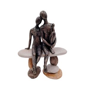 Estatueta Casal Pedra Sent -
