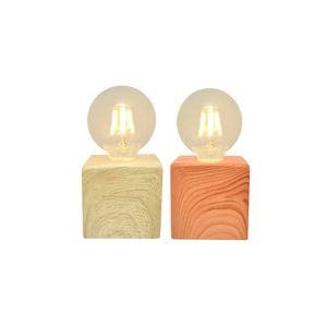 Kit Com 2 Lâmpadas Base Pinus -