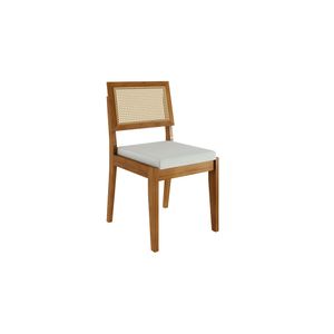 Conjunto Com 2 Cadeiras Rainha Linho Creme -