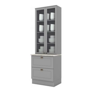 Cristaleira Barbara 2 Portas E 2 Gavetas 2,20cm -