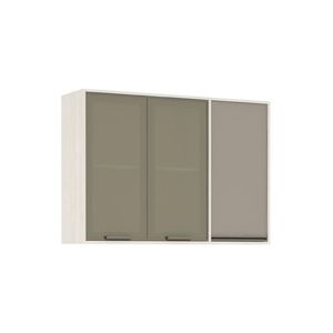 Armário Luize Com Vidro 3 Portas 1,20m -