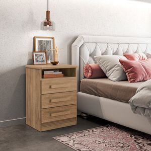 Mesa Parapuã De Cabeceira 3 Gavetas -