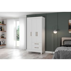 Guarda Roupa Solteiro Mirador 3 Portas E 2 Gavetas -